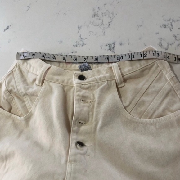 Zena Jean Cream High-Waisted Wide-Leg jeans - Picture 10 of 15